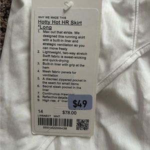 Lulu Lemon Hotty Hot HR Skirt *Long